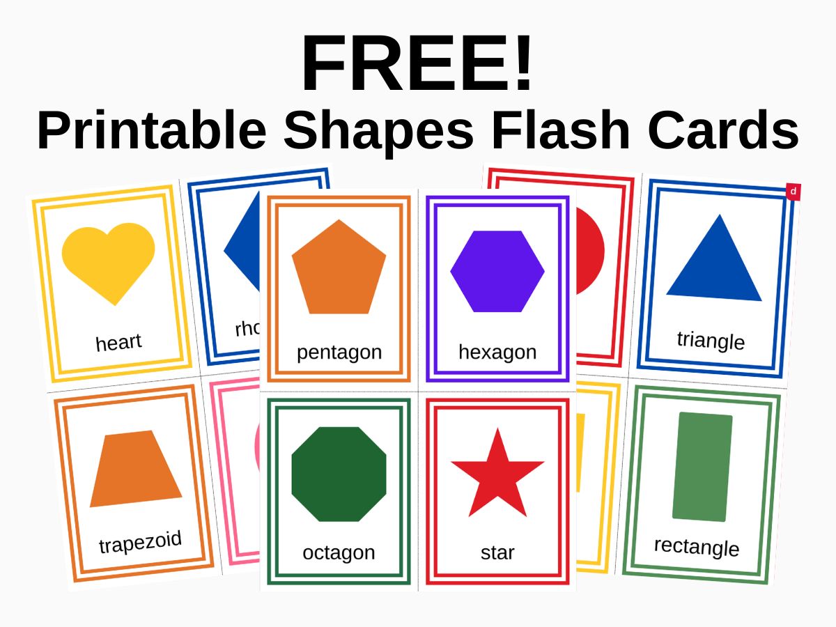 Free Printable Shapes Flashcards Colorful Fun For Kids